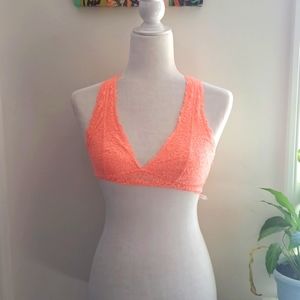 PINK Victoria's Secret Orange Lacey Bralette Size XS